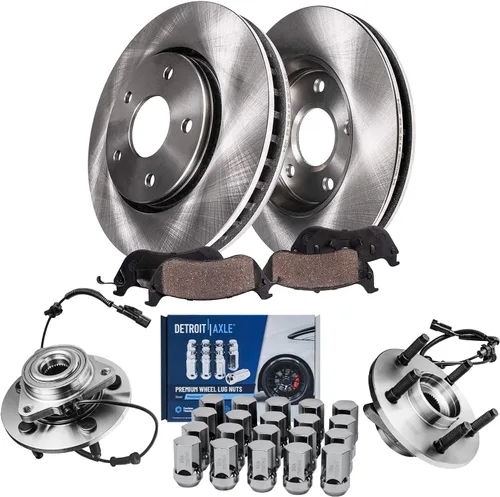 Vista 85 de Detroit Axle - Rotores de freno para Nissan NV2500 NV3500 NV1500 NV1500 2012-2021, repuesto de rotores de freno de disco: rotor delantero de 14.17
