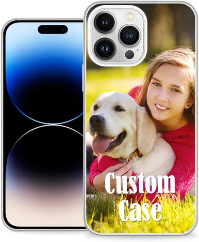 Vista 6 de Funda de teléfono personalizada para Apple iPhone 16, 15, 14, 13, 12, 11 Pro Max Plus Mini XR X XS 8 7+ SE 2022 2020 con imagen, logotipo, texto 01