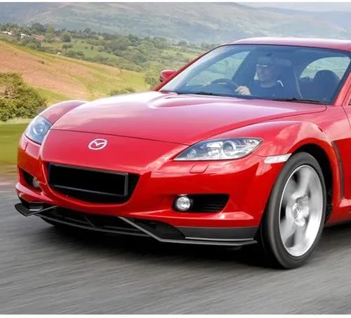 Vista 5 de Juego de 2 piezas de alerón de parachoques delantero de acrilonitrilo butadieno estireno (ABS), protección compatible con Mazda RX-8 2004-2008, 2005