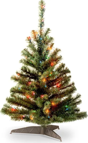 Vista 9 de Nacional Árbol 4 foot Kincaid Spruce árbol con 100 luces de Multicolor (kcdr-40rlo-s)