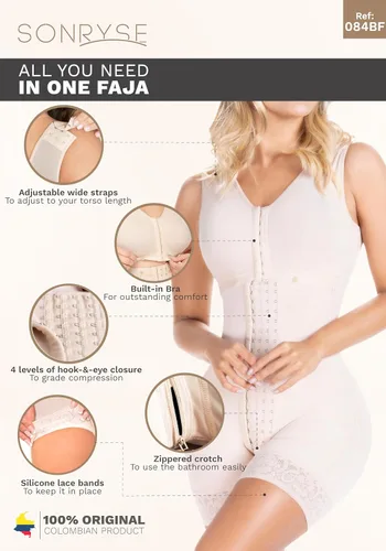 Vista 5 de Sonryse Faja Colombianas Post Surgery Compression Garment Stage 2 Fajas Reductoras y Moldeadoras