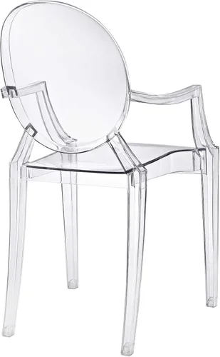 Vista 4 de Silla de Comedor transparente de Casper, Policarbonato, Transparente