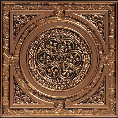 Vista 31 de Steampunk-Faux - Azulejo de techo de hojalata - Plata envejecida, paquete de 25 Plata antigua