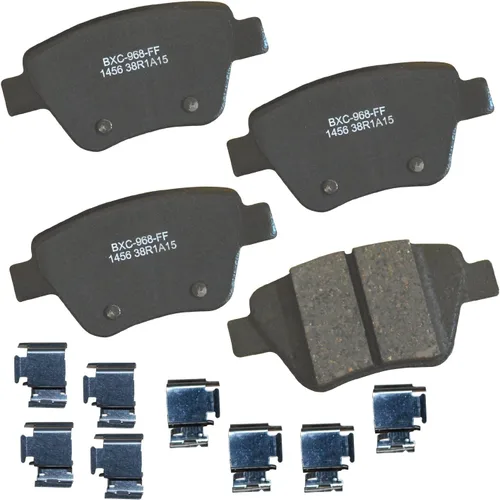Vista 118 de Pastillas de freno traseras cerámicas Bendix Premium SBC1100 para Nissan Frontier 2024-2005, Xterra 2015-2005, Suzuki Equator 2012-2009