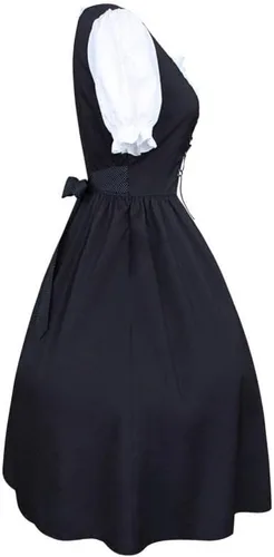 Vista 6 de SHOPESSA Vestido de corsé renacentista para mujer, vestido de sirvienta para el Oktoberfest, vestido de sirvienta de manga corta abombada, vestidos