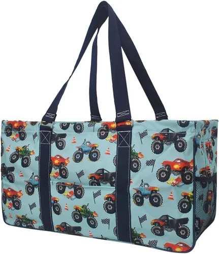 Vista 426 de NGIL Bolsa de comestibles reutilizable extra grande plegable de gran tamaño para comestibles, almacenamiento, picnic, playa, Estampado