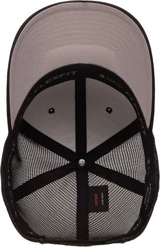 Vista 6 de Flexfit Gorra de malla elástica Melange para hombre, Negro