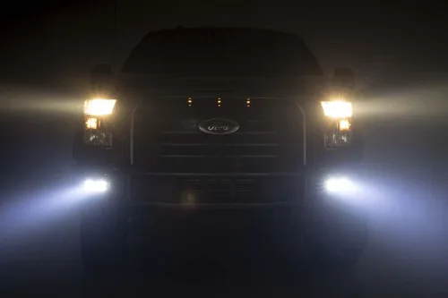 Vista 8 de Rough Country Kit de luces antiniebla LED Spot/Flood para Ford F-150-70865 2015-2017