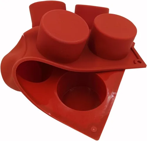 Vista 5 de ECHODONE Molde de silicona cilíndrica redonda de 8 cavidades, molde de silicona hecho a mano para pasteles, pan, magdalenas, tartas de queso, pan