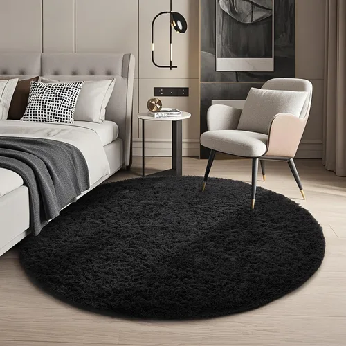 Vista 40 de Ophanie - Alfombras para sala de estar, antideslizante y suave, de felpa grandes y peludas para dormitorio, peludas para niños y niñas, decoración