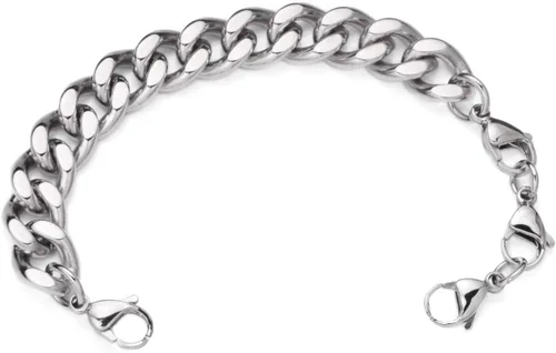 Vista 38 de Brazaletes de alerta médica ajustables de 7.5" a 9" para mujer/hombre, de acero inoxidable, intercambiables Cadena de bloque