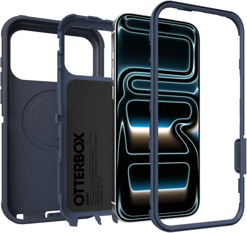 Vista 4 de OtterBox Funda para iPhone 17 Pro Max Defender Pro Series - Blue Sentiment - Funda para iPhone resistente, resistente y duradera, se ajusta a