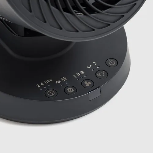Vista 10 de IRIS USA WOOZOO Ventilador circulador de aire con control remoto, oscilante, 3 velocidades, distancia máxima de aire de 56 pies, inclinación Negro