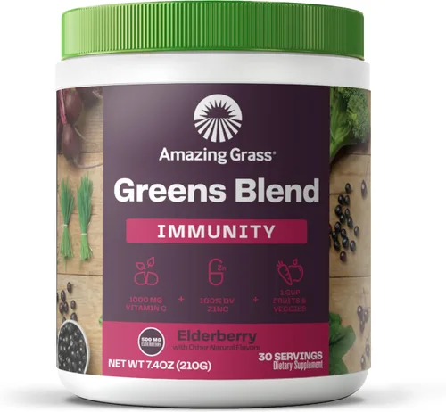 Vista 10 de Amazing Grass Mezcla de vegetales verdes Alcalinizante y Desintoxicante: Mezcla para batidos, Limpieza con super vegetales y polvo de raíz