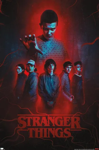 Vista 10 de Trends International Netflix Stranger Things: Season 4 - Póster de pared de grupo, 14.72 x 22.37 pulgadas, versión enmarcada de madera de granero