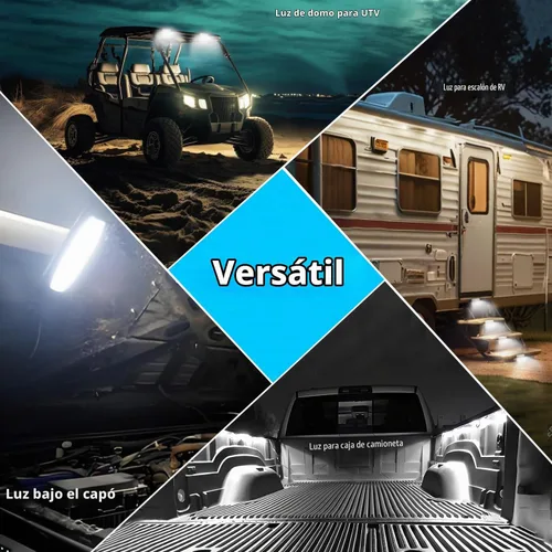 Vista 6 de 12V 24V Luz LED Blanca delgada de 6LEDs impermeable para UTV, camión, RV, cúpula, escalón, debajo del salpicadero, cama del camión, maletero