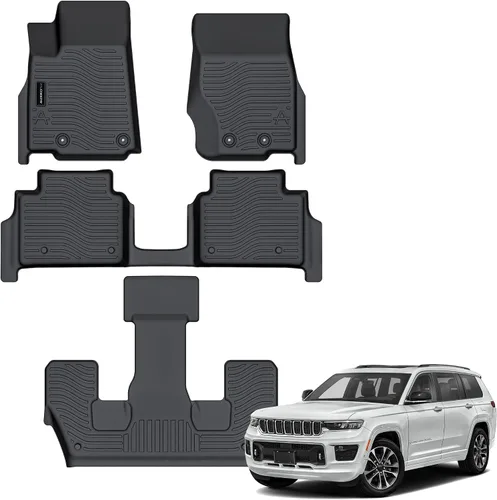 Vista 20 de Alfombrillas para Todo Clima Alfombrilla de Carga Compatibles con Jeep Grand Cherokee (WL Incluye 4xe, No WK2 o WL75) 2022-2025 Solo 5 Asientos