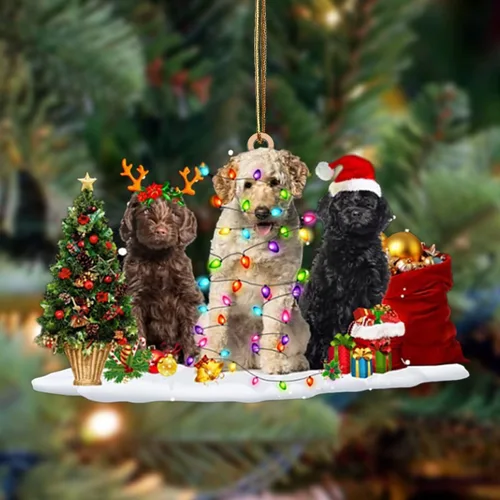 Vista 16 de Nazenti Adorno de Navidad personalizado con amigos Affenpinscher – Adorno de perro personalizado para amantes de las mascotas, acrílico plano