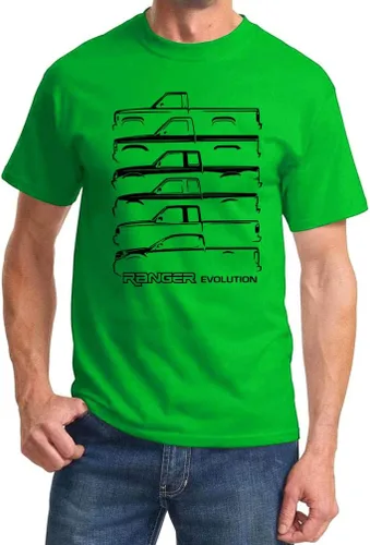 Vista 16 de Ford Ranger Pickup Truck Evolution Classic Outline Design Camiseta