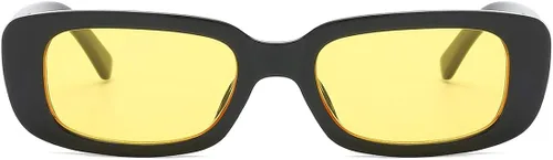 Vista 2 de ENSARJOE - Gafas de sol rectangulares para mujer estilo retro protección UV 400 marco cuadrado