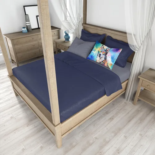 Vista 4 de Caroline's Treasures DAC2563PILLOWCASE SIBERIAN Husky Hippie Dawg Funda de almohada estándar, ligera, súper suave, fácil de cuidar, decorativa