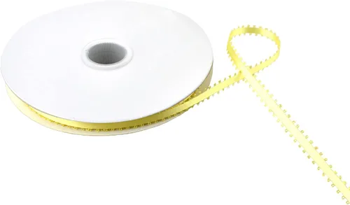 Vista 32 de Homeford Cinta de satén de doble cara con borde Picot, 50 yardas (3/8 pulgadas, oro antiguo)