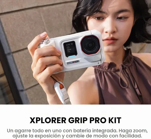 Vista 2 de Insta360 Ace Pro 2 Arctic White - Paquete de impresión flash de edición limitada, cámara de acción impermeable 8K diseñada conjuntamente con Leica