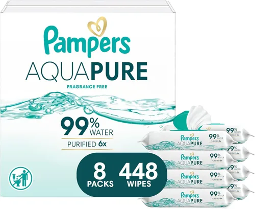 Vista 17 de pampers toallitas para bebé Aqua Pure 56 ct ANTIGUO