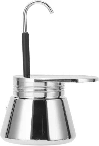 Vista 10 de Cafetera portátil de acero inoxidable para estufa de un solo canal, cafetera de café clásico para acampar en casa