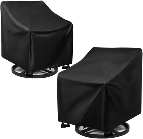 Vista 11 de RosieLily Fundas para sillas de exterior, fundas para sillas de patio, impermeables, 600D, resistentes, apilables, para muebles de patio, estándar