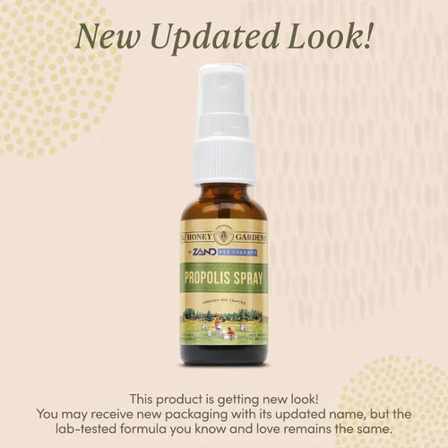 Vista 2 de Honey Gardens Spray de garganta de propóleo de abeja con miel cruda de apiterapia, raíz de regaliz y usnea 50 porciones 1 onza líquida