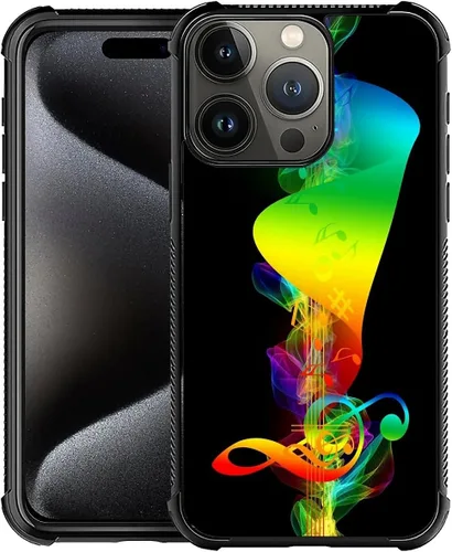 Vista 123 de CARLOCA Funda compatible con iPhone 15, increíble patrón de luz espacial nebulosa para niñas y niños, ultra protección, a prueba de golpes