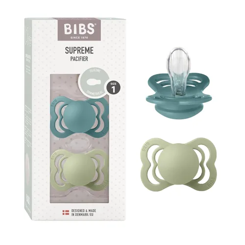 Vista 20 de BIBS Supreme Chupete para Bebé Paquete de 2 Hecho en Dinamarca Chupete Tranquilizador Sin BPA, Pezón Simétrico. Silicona, Talla 1 (0-6 Meses)