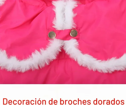 Vista 5 de JoyDaog Cape Design - Chaqueta para perros pequeños, abrigo de invierno Rosa