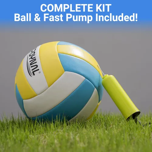Vista 5 de SPOYNAL Red de voleibol portátil para patio trasero y playa, juego de voleibol al aire libre de 20 pies/32 pies con altura ajustable