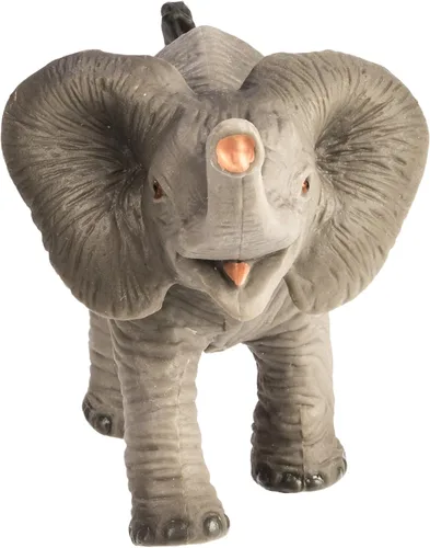 Vista 2 de Safari Ltd. Figura de bebé de elefante africano, figura realista de modelo de 3.5 pulgadas, juguete educativo para niños a partir de 3 años