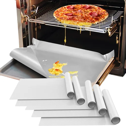 Vista 11 de Paquete de 3 forros de horno para la parte inferior del horno, 15.9 x 24 pulgadas de grosor, resistentes, antiadherentes, de teflón, sin BPA ni