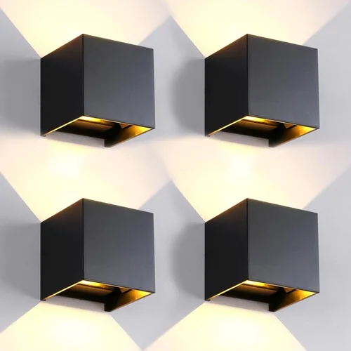 Vista 14 de 2 piezas de luces de pared G9 para exterior/interior, apliques de pared con luces hacia arriba y abajo, IP65 impermeables, iluminación moderna