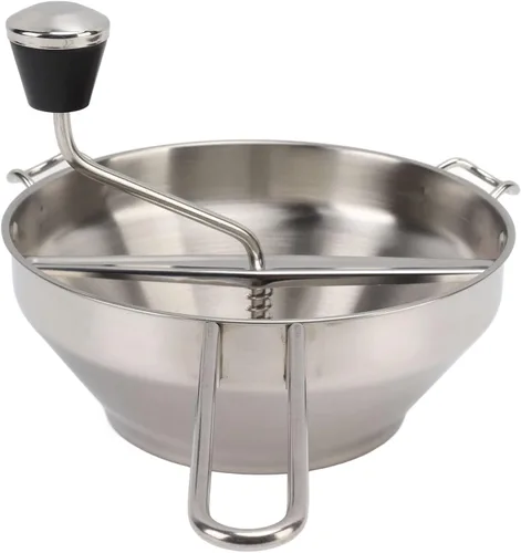 Vista 4 de Triturador manual de mermeladas, mezclador de alimentos de acero inoxidable, rallador de mermelada, triturador de patatas, triturador de papas