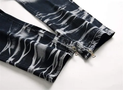 Vista 7 de Pantalones para hombres entalle ajustado rasgados