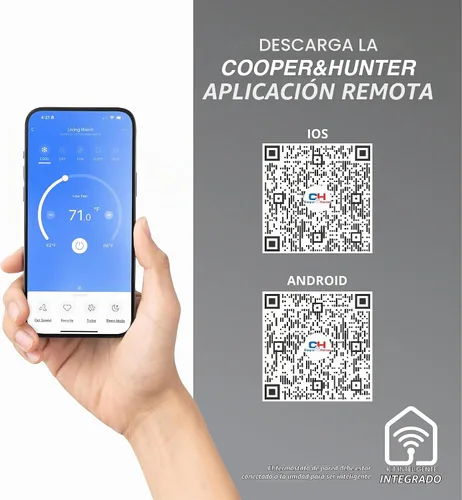 Vista 5 de Cooper & Hunter Aire acondicionado universal de 18,000 BTU para piso/techo sin conductos Mini Split y bomba de calor - 22.3 SEER2 - Incluye kit