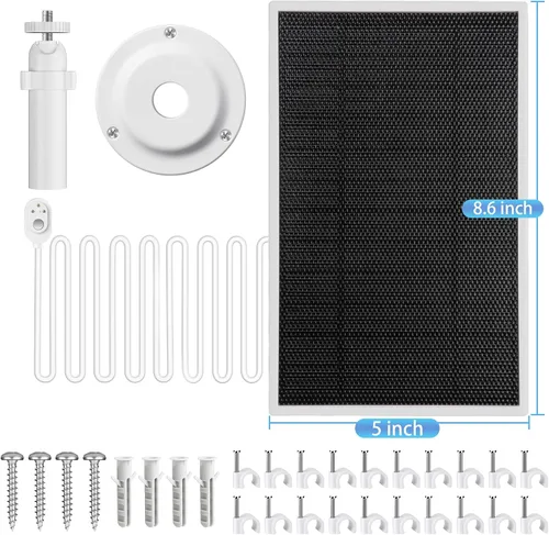 Vista 8 de Panel solar de carga de 6 V 4.5 W para Arlo Pro 4 / Pro 3 / Pro 5S 2K /Arlos Ultra/Ultra 2 / Arlo Go 2, IP 65 impermeable para fuente