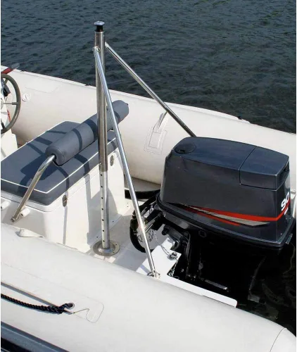 Vista 3 de Pilón de esquí acuático para barco fuera de borda, altura de poste ajustable, punta de remolque de 34 a 56 pulgadas, brazos telescópicos de 33 a 57