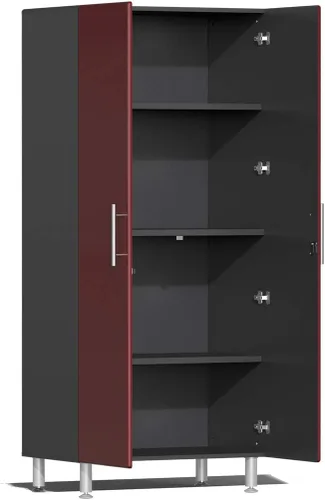 Vista 3 de Ulti-MATE UG22620R - Kit de armario alto de garaje de 2 piezas en rojo rubí metálico