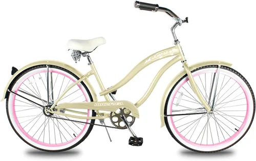 Vista 18 de MICARGI Bicicleta híbrida para adultos de 24/26 pulgadas, bicicleta híbrida de 1/7 velocidades para mujeres, hombres, personas mayores, bicicleta