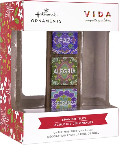Vista 3 de Hallmark Vida Peace Tiles Adorno de Navidad (0001HDA1586)