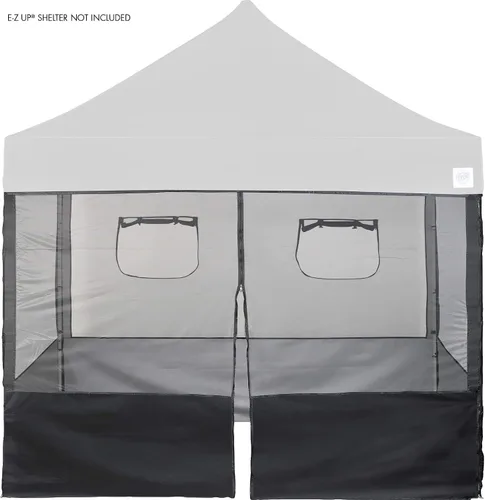 Vista 2 de E-Z UP Kit de pared lateral para cabina de comida, juego de 4, se adapta a toldo de pierna recta de 10 x 10 pies (toldo/refugio no incluido)