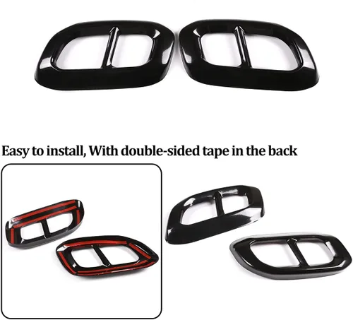 Vista 8 de Acero inoxidable para Mercedes Benz GLE 350 GLE 450 GLC GLS W167 X253 X167 2020 Accesorios de tapa de cola de tubo de escape de silenciador exterior