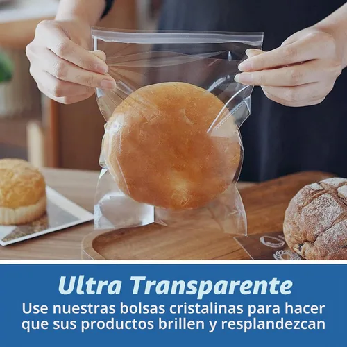 Vista 4 de Bolsas de celofán transparente de 6 x 9 pulgadas (200 unidades) - Bolsas de polietileno de plástico para violonchelo autoadhesivas- para cajas