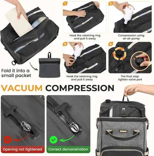Vista 2 de mochila de pañales para bebe